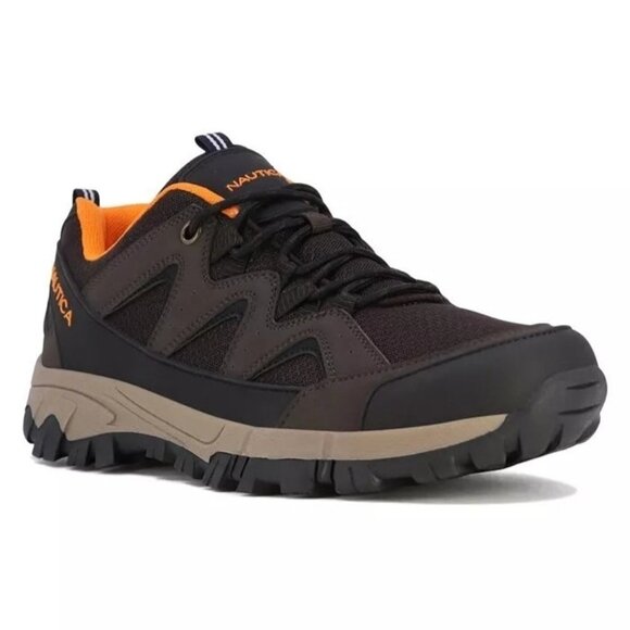 NAUTICA Men's Williams Low Hiking Boots in Brown/Orange - Size 7 - Picture 1 of 8